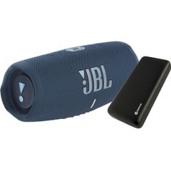 Портативна колонка JBL Charge 5 Blue + Powerbank 20000 mAh Griffin (JBLCHARGE5BLUPB)