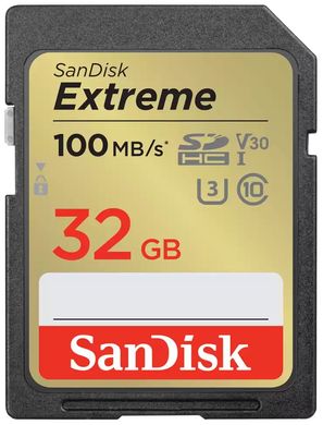 Карта пам'яті SanDisk SD C10 UHS-I U3 Extreme V30 (SDSDXVT-032G-GNCIN)