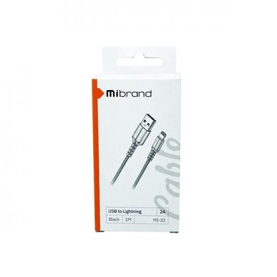 Кабель Mibrand MI-32 Nylon Charging Line USB for Lightning 2A 1m Black