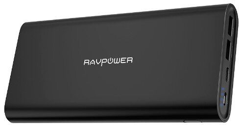 Універсальна мобільна батарея RavPower Power Bank 26800mAh USB-C/2xUSB Black (RP-PB067)