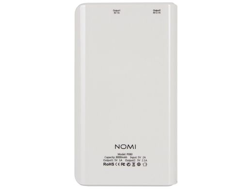 Универсальная мобильная батарея Nomi B&Z P080 8000mAh Chavel White