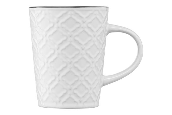Чашка Ardesto Relief, 320 мл, біла, кераміка (AR3474W)