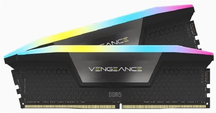 Оперативна пам'ять Corsair Vengeance RGB Black DDR5 6600MHz 96GB Kit 2x48GB (CMH96GX5M2B6600C32)