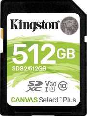 Карта памяти Kingston SDXC (UHS-1 U1) Canvas Select Plus 512Gb class 10 V10 (SDS2/512GB)