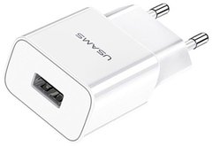 Мережевий зарядний пристрій Usams US-CC060 Travel charger 1USB 2.1A White