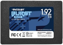 SSD-накопичувач 1.92TB Patriot Burst Elite 2.5" SATAIII 3D TLC (PBE192TS25SSDR)