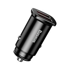 Автомобильное зарядное устройство Baseus Square Dual-USB Quick Charge Car Charger Black (CCALL-DS01)
