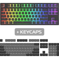 Клавіатура з кейкапами DARK PROJECT (DPO-KD-87A-006700-GYL+KS-46) (чорно-сірі)
