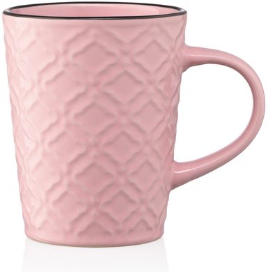 Чашка Ardesto Relief, 320 мл, розовая, керамика (AR3474P)