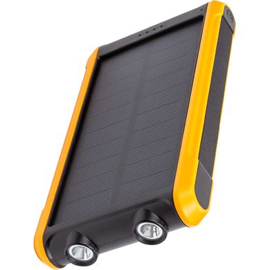 Универсальная мобильная батарея PowerPlant 10000mAh, 2xUSB-A, солнечная панель 5.5V-0,2A (PB930494)