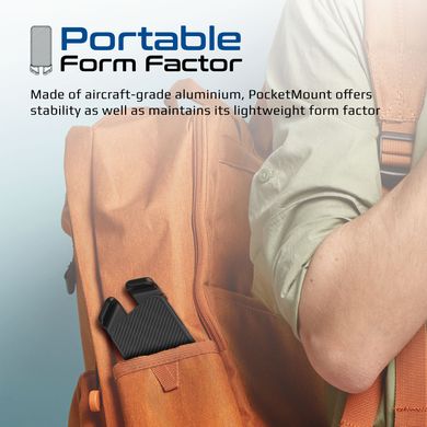 Підставка для ноутбука або планшета Promate PocketMount Black (pocketmount.black)