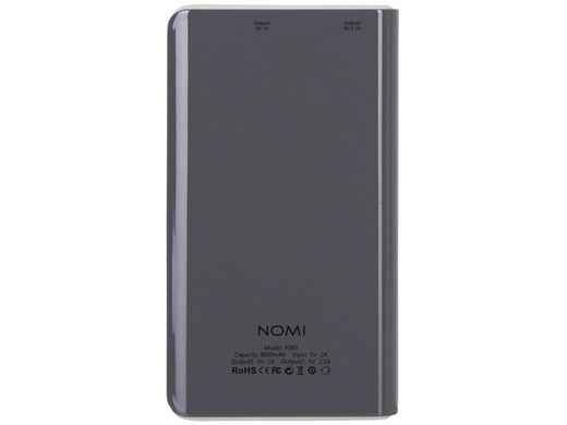Універсальна мобільна батарея Nomi B&Z P080 8000mAh Gussi Gray