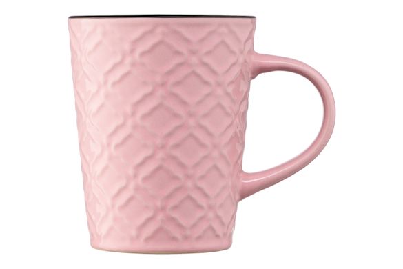Чашка Ardesto Relief, 320 мл, рожева, кераміка (AR3474P)