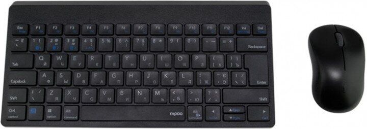 Комплект (клавиатура, мышь) Rapoo 8000M Wireless Black