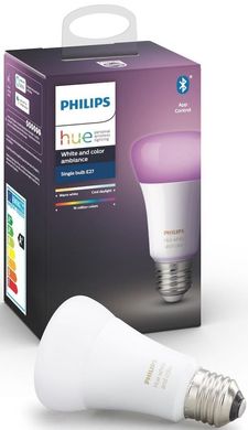 Розумна лампа Philips Hue Single Bulb E27 9W (60 Вт) (929002216824)