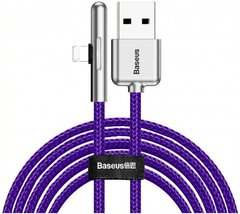 Кабель Baseus CAL7C USB3.1 AM-Lightning M, 2 м, 1.5A, 90° з кольоровою індикацією Пурпуровий