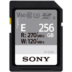 Карта памяти Sony 256GB SDXC C10 UHS-II U3 V60 R270/W120MB/s Entry (SFE256.ET4)