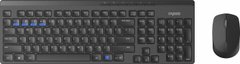 Комплект (клавіатура, мишка) Rapoo 8100M Wireless Black