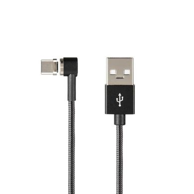 Кабель Hoco U20 USB to Type-C 1m, Magnetic, L-Shape, Black