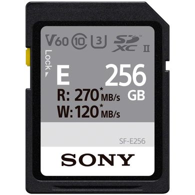 Карта памяти Sony 256GB SDXC C10 UHS-II U3 V60 R270/W120MB/s Entry (SFE256.ET4)