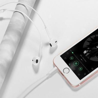 Наушники HOCO M101 Crystal joy wire-controlled earphones with microphone White