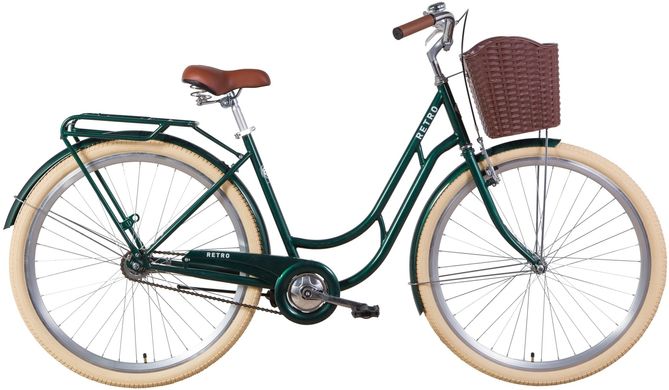 Велосипед 28" Dorozhnik Retro 2021 (зеленый) (OPS-D-28-218)