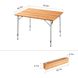Складний стіл KingCamp 4-Folding Bamboo Table L (KC2006) Bamboo
