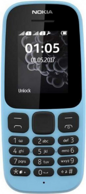 Мобільний телефон Nokia 105 Dual Sim New Blue (A00028317)