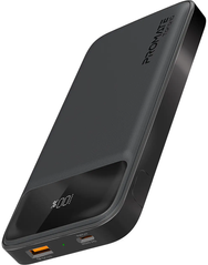 Універсальна мобільна батарея Promate TORQ-10 10000 MAH, USB-C PD, USB-А QC3.0 Black (torq-10.black)