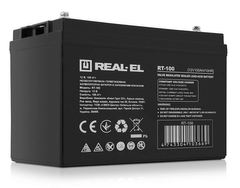 Аккумуляторная батарея REAL-EL 12V 100AH (EL122200001) AGM