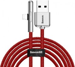 Кабель Baseus CAL7C USB3.1 AM-Lightning M, 2 м, 1.5A, 90° з кольоровою індикацією Червоний