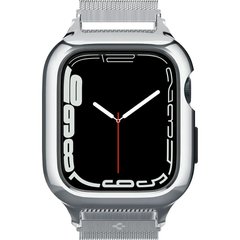 Чохол-ремінець Spigen Metal Fit Pro для Apple Watch 44/45mm Silver (ACS04584)
