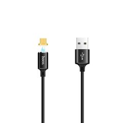 Кабель Hoco U28 USB to MicroUSB 1m, Magnetic, Black