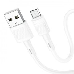 Кабель HOCO X83 USB to Micro 2.4A, 1m, PVC, PVC connectors, White