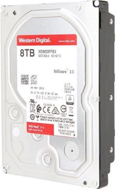 Внутрішній жорсткий диск Western Digital Red Pro NAS 8TB 7200rpm 256MB WD8003FFBX 3.5 SATA III