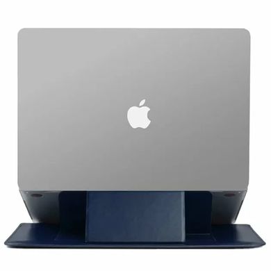 Чехол WIWU Skin Pro Slim Stand Sleeve Leather MacBook 16 Navy Blue