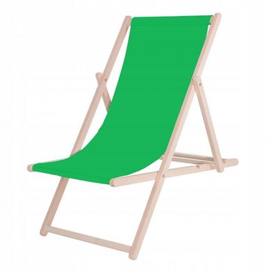 Шезлонг (кресло-лежак) деревянный Springos DC0001 GREEN