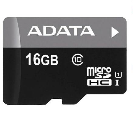 Карта памяти A-DATA microSDHC (UHS-1) Premier 16Gb Class 10 (AUSDH16GUICL10-RA1)