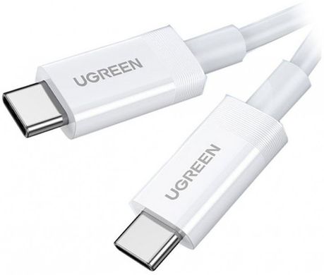Кабель Ugreen USB 4.0 Type-C M-M, 0,8 м, (20V/5A), (100W) 40Gbps 8K/60Hz US506 Белый