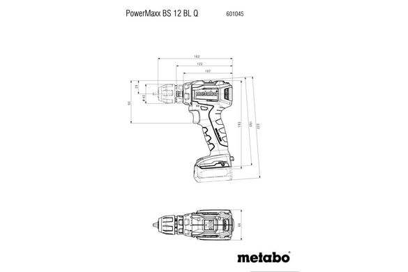 Шуруповерт Metabo PowerMaxx BS 12 BL Q (601045850)