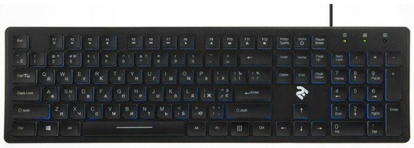 Клавіатура 2E KS 105 Slim USB Black (2E-KS105UB)